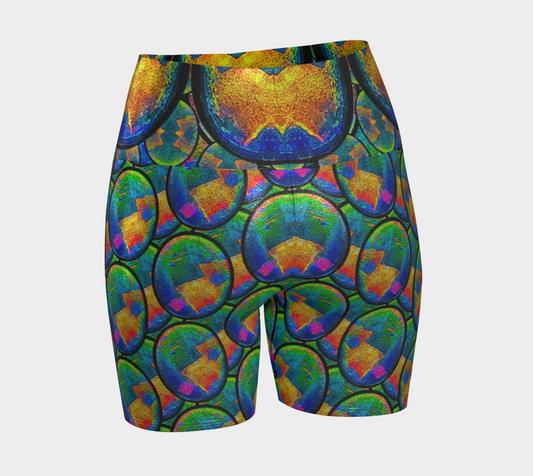 Glitter Yoga Shorts (Muliebris/Virilis)(Opal Skies Cantus Primus) RJSTHs2024 RJS