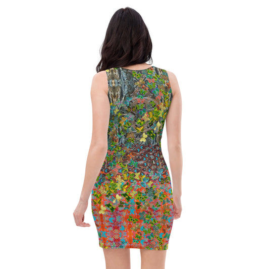 Fitted Sleeveless Bodycon Dress (Her/Muliebris)(Butterfly Glade Shoal Solstice GNHV8.12) RJSTH@Fabric#12 RJSTHw2021 RJS
