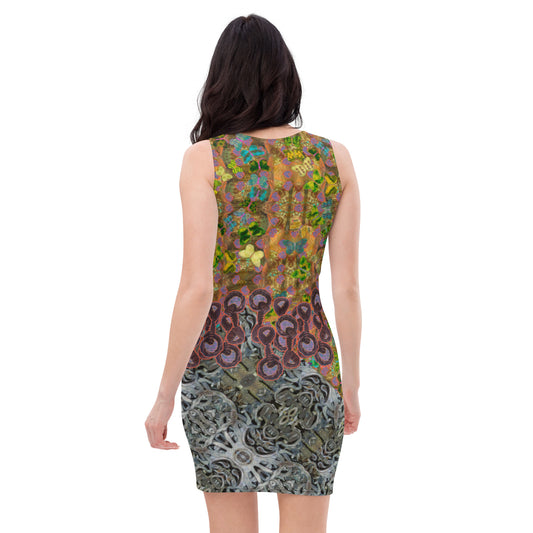 Fitted Sleeveless Bodycon Dress (Her/Muliebris)(Butterfly Glade Shoal Solstice GNHV8.6) RJSTH@Fabric#6 RJSTHw2021 RJS