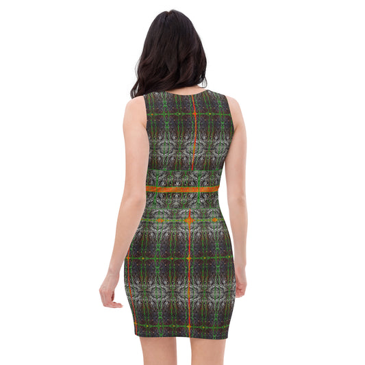 Fitted Sleeveless Bodycon Dress (Her/Muliebris)(Rind#3 Ouroboros Butterfly Belt Tree Link) RJSTH@Fabric#3 RJSTHW2021 RJS