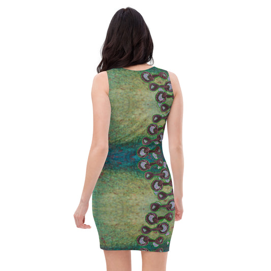 Fitted Sleeveless Bodycon Dress (Her/Muliebris)(Grail Night Rose Lightning Bolt) RJSTH@Fabric#4 RJSTHW2021 RJS