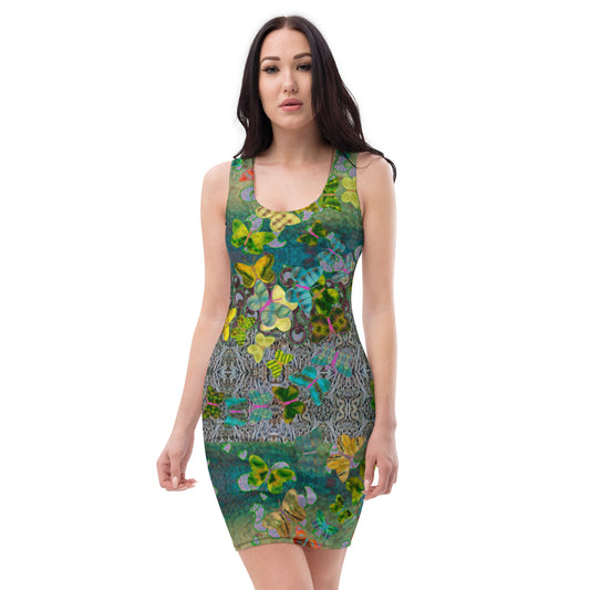 Fitted Sleeveless Dress (Her/They)(Butterfly Glade Shoal Solstice GNHV8.4) RJSTH@Fabric#4 RJSTHw2021 RJS