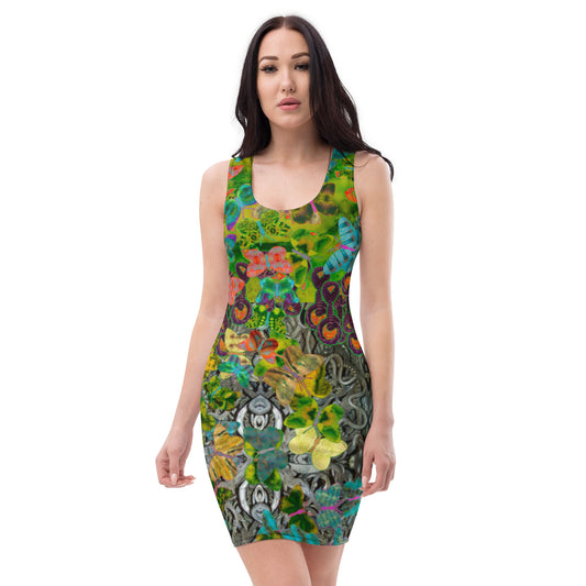 Fitted Sleeveless Dress (Her/They)(Butterfly Glade Shoal Solstice GNHV8.3) RJSTH@Fabric#3 RJSTHw2021 RJS