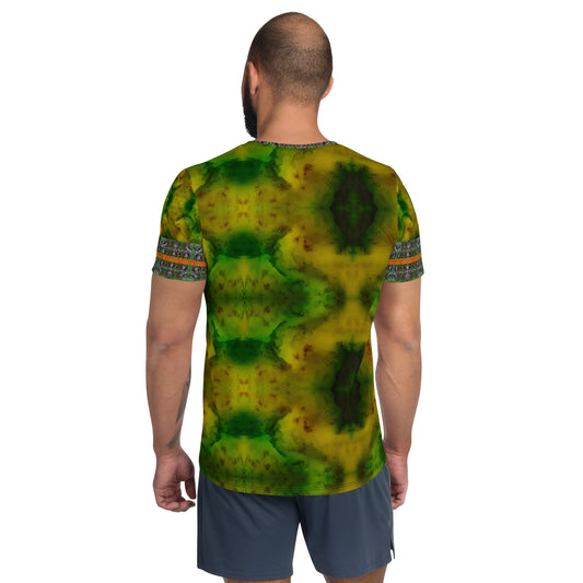 Athletic T-Shirt (His/Virilis)(Tree Link Stripe) RJSTH@Fabric#3 RJSTHS2021 RJS