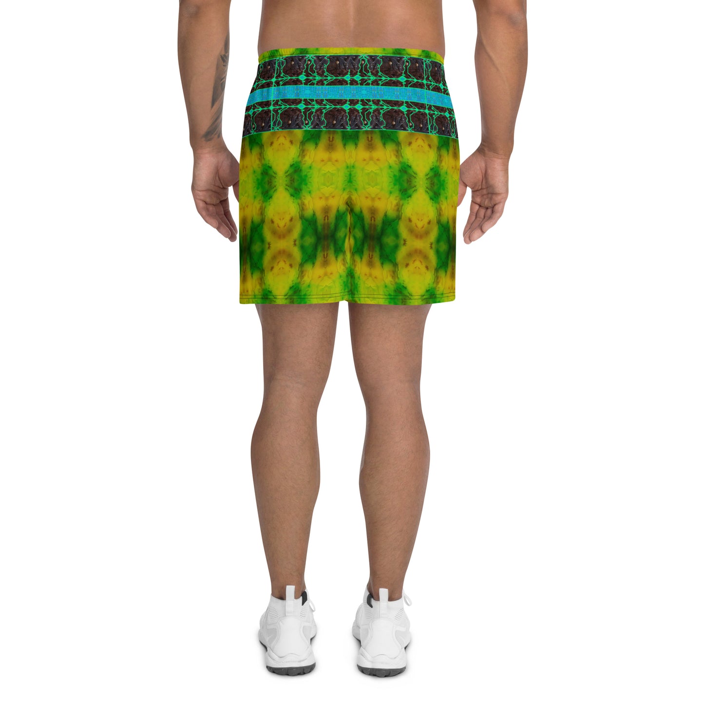 Athletic Long Shorts (Unisex)(Virilis/Muliebris)(Tree Link Stripe) RJSTH@Fabric#10 RJSTHS2021 RJS