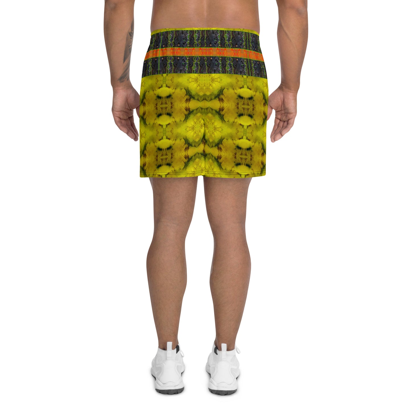 Athletic Long Shorts (Unisex)(Virilis/Muliebris)(Tree Link Stripe) RJSTH@Fabric#1 RJSTHS2021 RJS