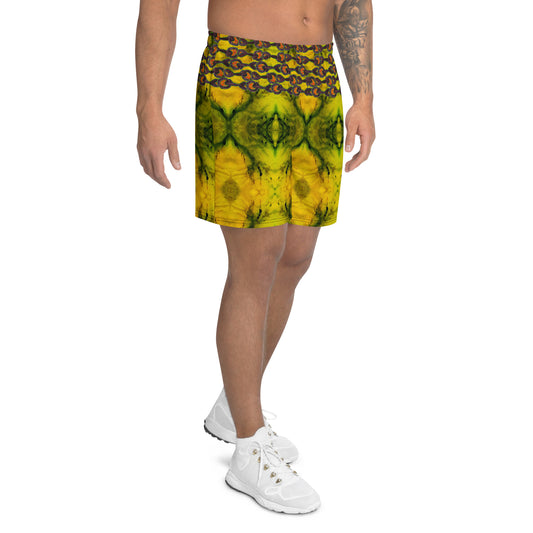 Athletic Long Shorts (Unisex)(Virilis/Muliebris)(Grail Night Rose Orange Logo) RJSTH@Fabric#1 RJSTHS2021 RJS