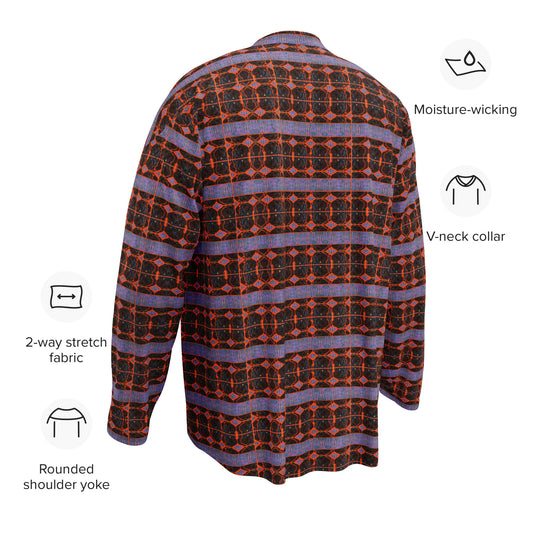 Hockey Jersey (Unisex)(Tree Link Stripe Purple Logo) RJSTH@Fabric#6 RJSTHS2024 RJS