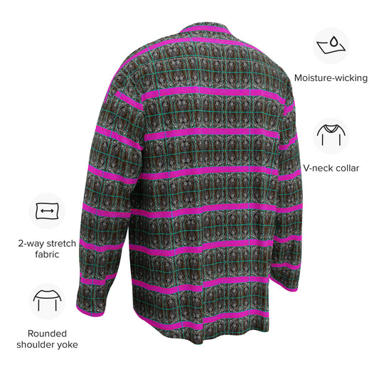 Hockey Jersey (Unisex)(Tree Link Stripe Pink Logo) RJSTH@Fabric#8 RJSTHS2024 RJS