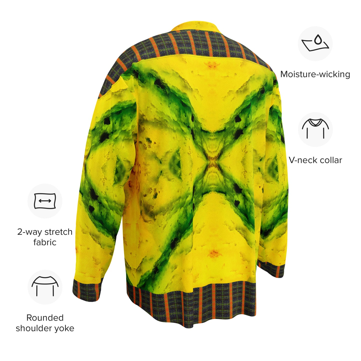 Hockey Jersey (Unisex)(Tree Link Stripe Orange Logo) RJSTH@Fabric#1 RJSTHS2024 RJS