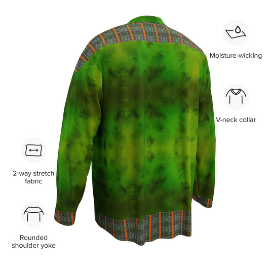 Hockey Jersey (Unisex)(Tree Link Stripe Orange Logo) RJSTH@Fabric#3 RJSTHS2024 RJS