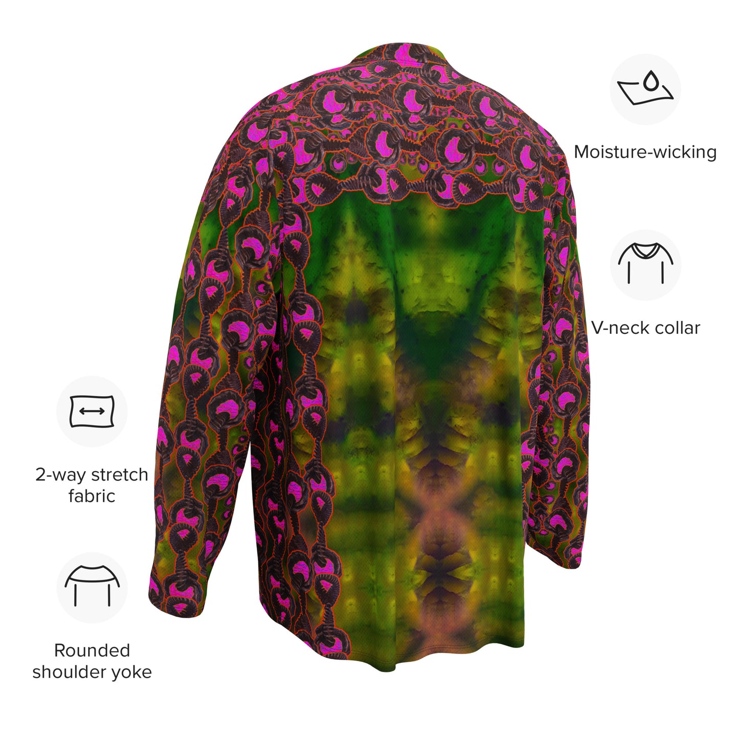 Hockey Jersey (Unisex)(Grail Night Rose Pink Logo) RJSTH@Fabric#7 RJSTHS2024 RJS