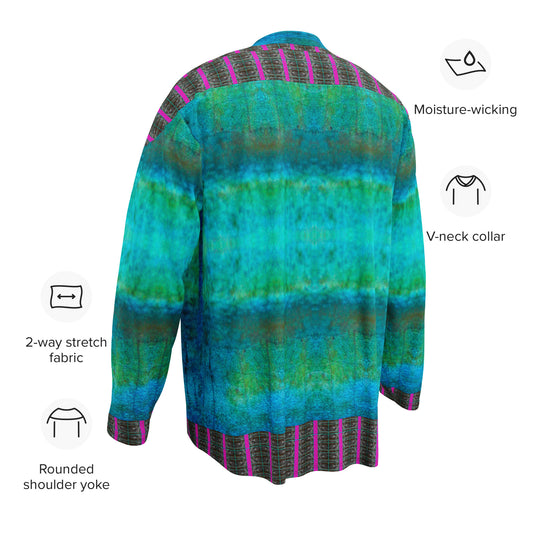 Hockey Jersey (Unisex)(Tree Link Stripe Pink Logo) RJSTH@Fabric#8 RJSTHS2024 RJS