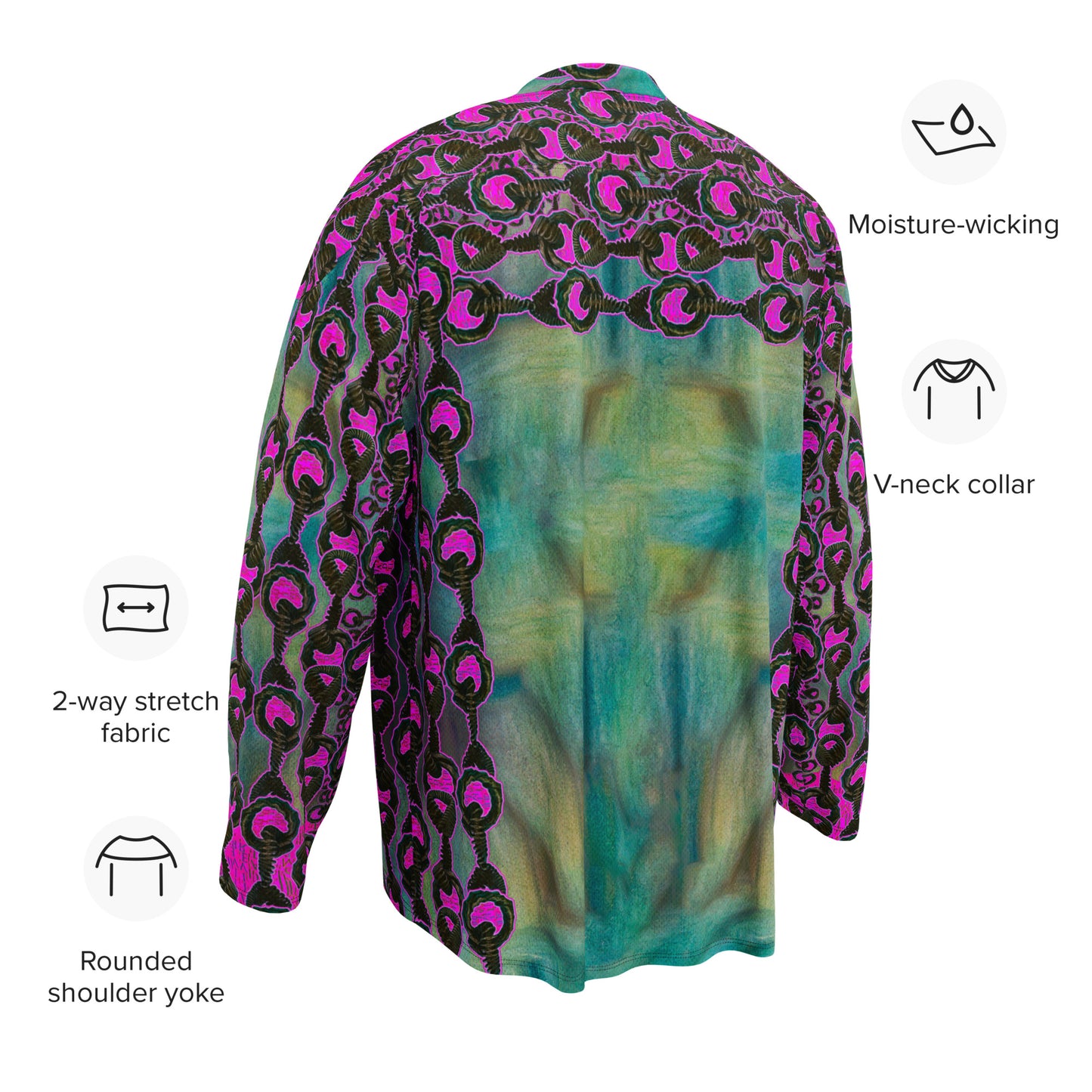 Hockey Jersey (Unisex)(Grail Night Rose Pink Logo) RJSTH@Fabric#9 RJSTHS2024 RJS