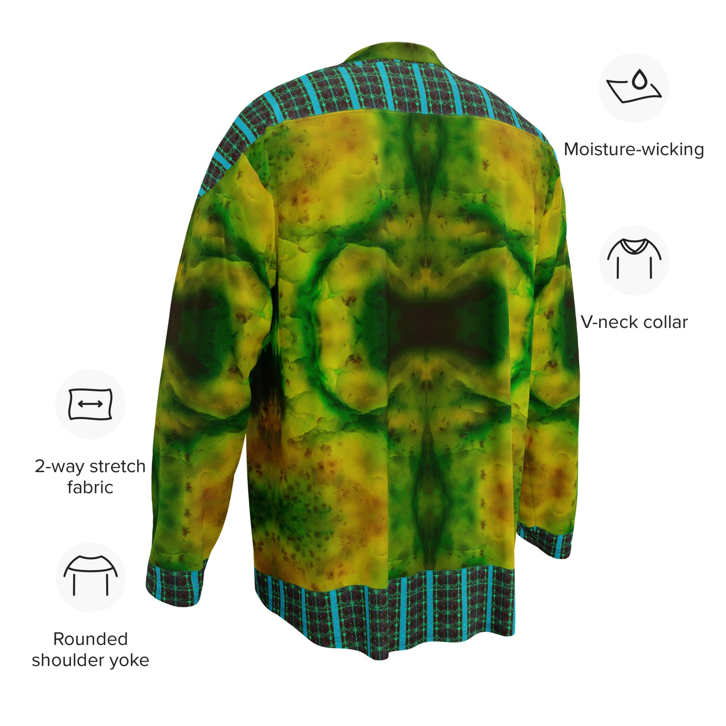 Hockey Jersey (Unisex)(Tree Link Stripe Blue Logo) RJSTH@Fabric#10 RJSTHS2024 RJS