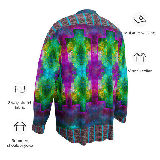 Hockey Jersey (Unisex)(Tree Link Stripe Blue Logo) RJSTH@Fabric#11 RJSTHS2024 RJS