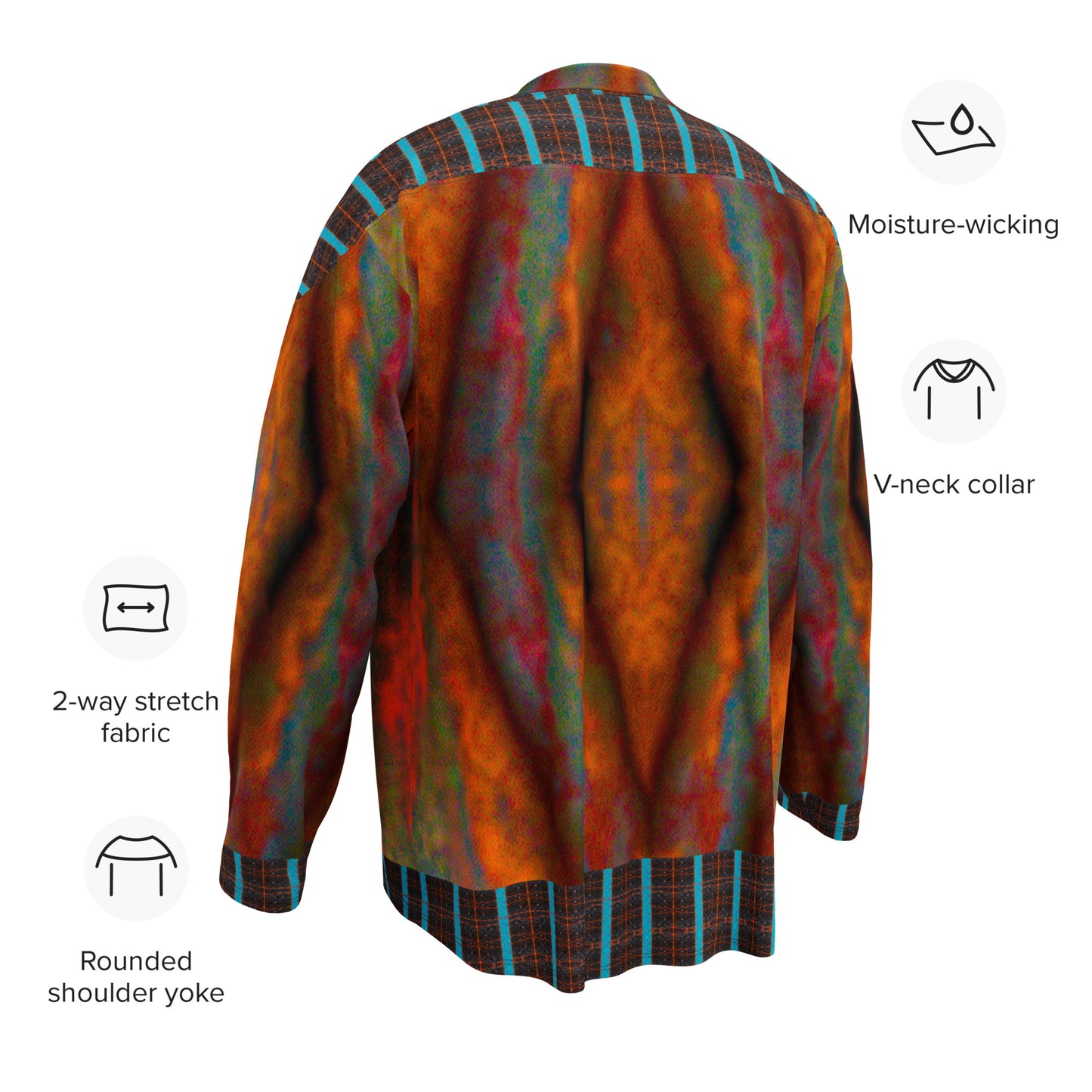 Hockey Jersey (Unisex)(Tree Link Stripe Blue Logo) RJSTH@Fabric#12 RJSTHS2024 RJS