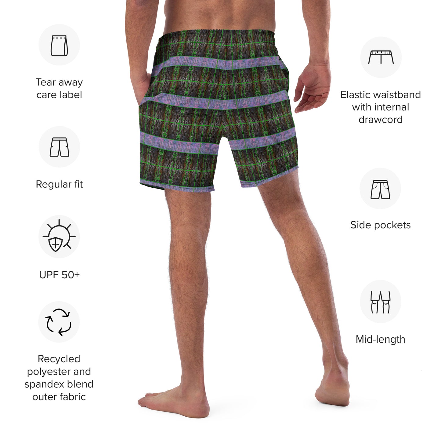 Swim Trunks (Virilis)(Tree Link Purple Logo Stripe) RJSTH@Fabric#5 RJSTHS2023 RJS