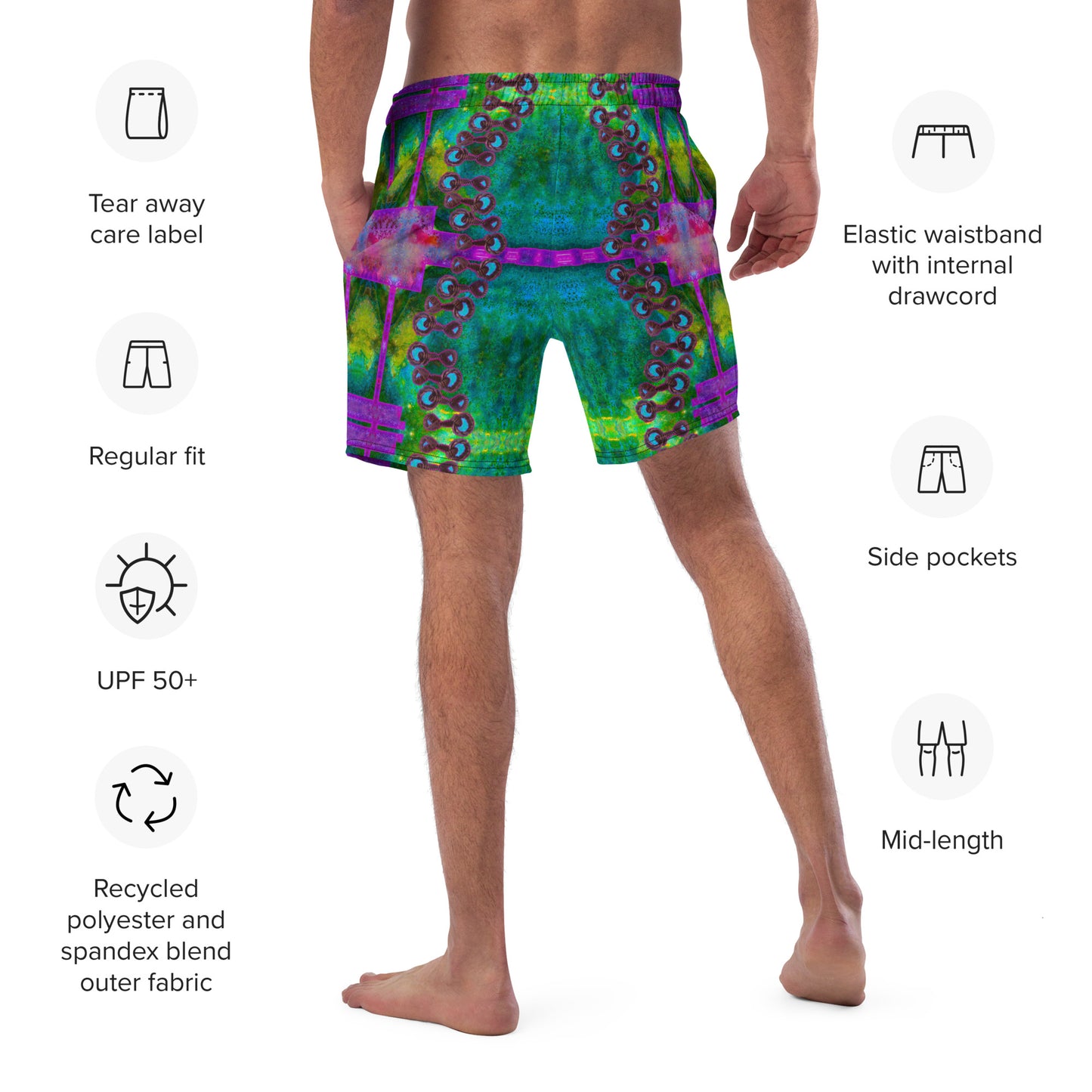 Swim Trunks (Virilis)(Grail Night Rose Blue Logo) RJSTH@Fabric#11 RJSTHS2023 RJS