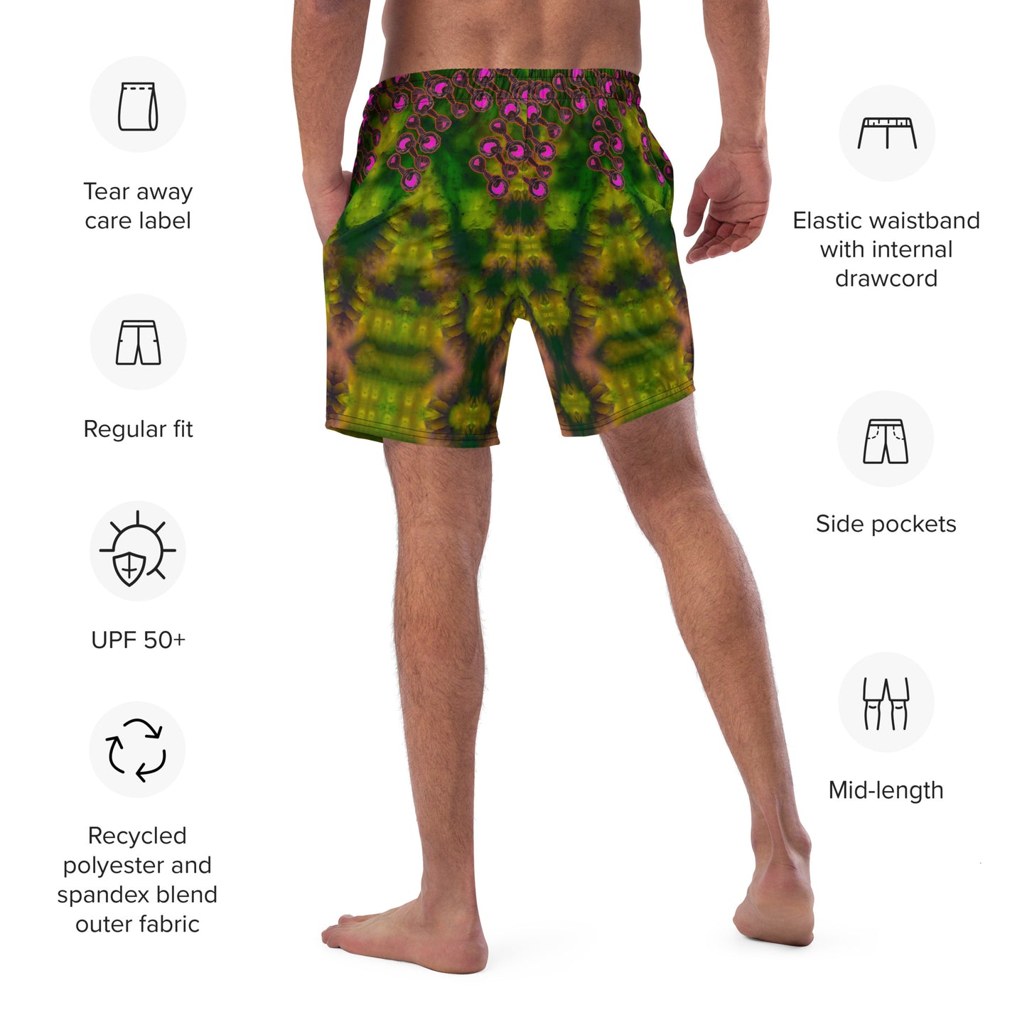 Swim Trunks (Virilis)(Grail Night Rose Pink Logo) RJSTH@Fabric#7 RJSTHS2023 RJS