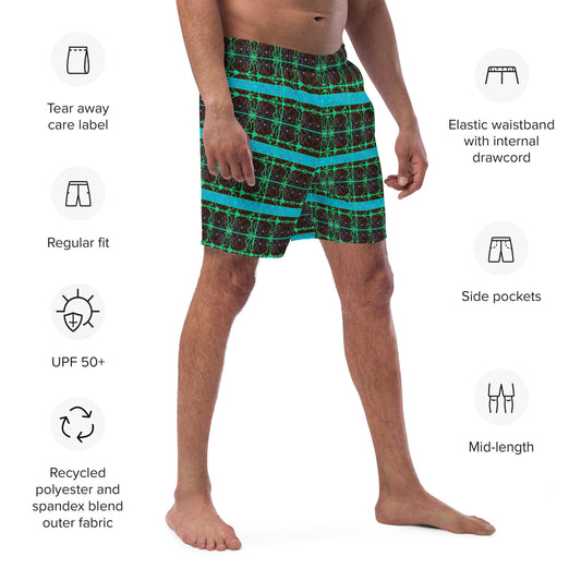 Swim Trunks (Virilis)(Tree Link Blue Logo Stripe) RJSTH@Fabric#10 RJSTHS2023 RJS