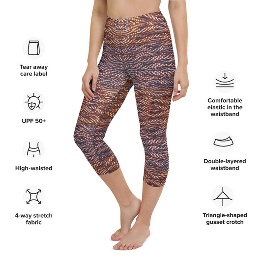 Leggings Yoga Capri (Her/They)(Grail Hearth Core Copper Fabric) RJSTHw2023 RJS