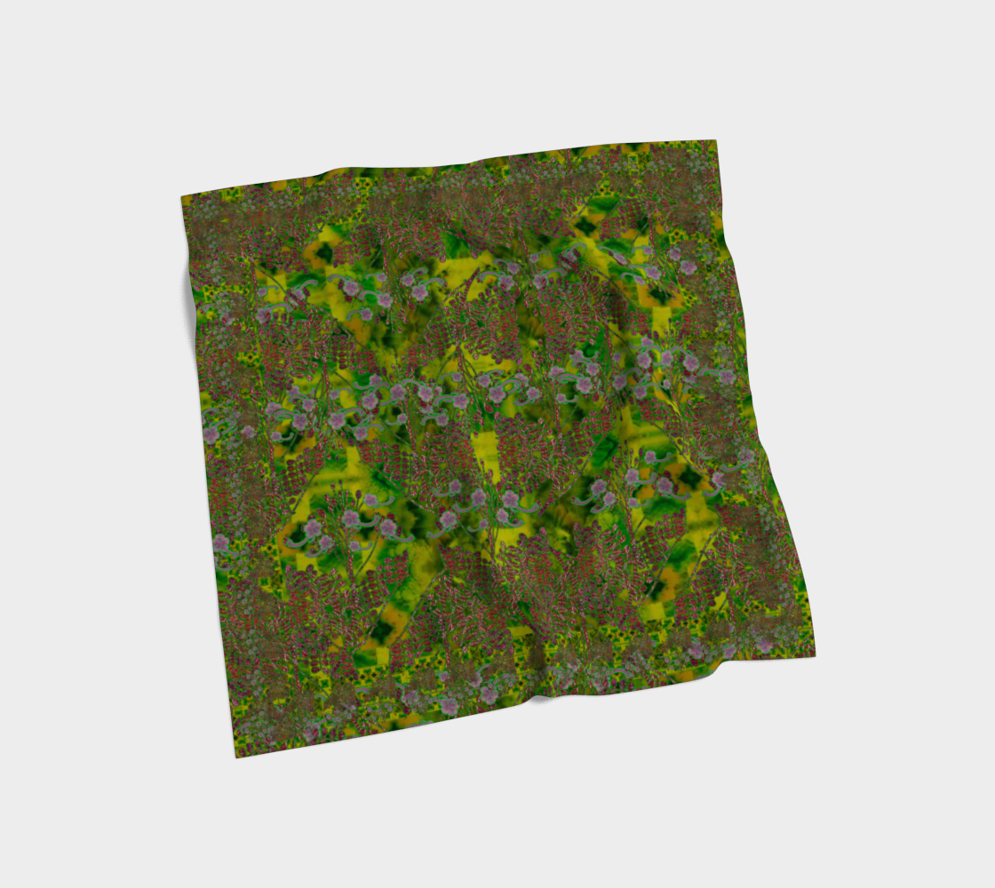 Silk Art Scarf (Vitta Serica Artis)(WindSong Flower) RJSTH@Fabric#5 RJSTHS2026 RJS