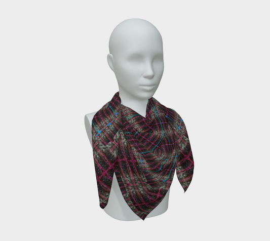 Silk Art Scarf (Vitta Serica Artis)(Rind#11 Tree Link Blue Logo) RJSTH@Fabric#11 RJSTHW2026 RJS