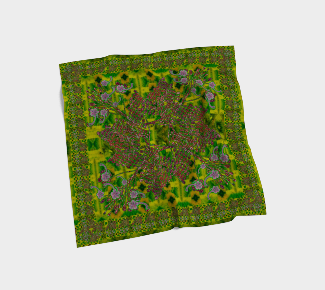 Silk Art Scarf (Vitta Serica Artis)(WindSong Flower) RJSTH@Fabric#5 RJSTHS2026 RJS