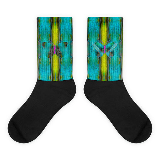 Socks (Unisex)(Butterfly Glade Denizen) RJSTH@Fabric#8 RJSTHW2021 RJS