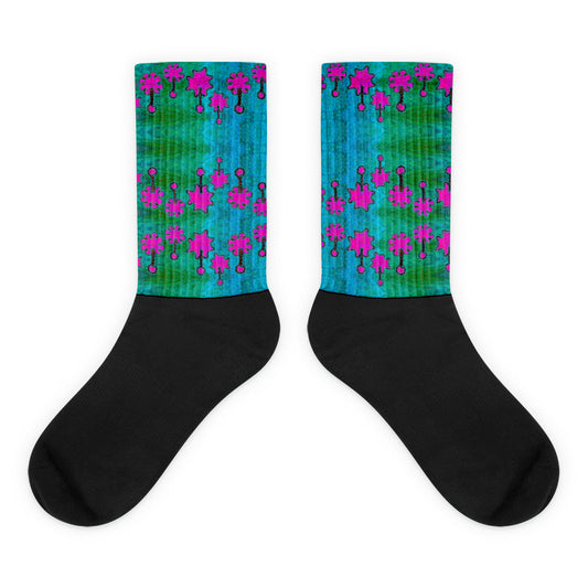 Socks (Unisex)(Grail Night Flower) RJSTH@Fabric#8 RJSTHW2021 RJS
