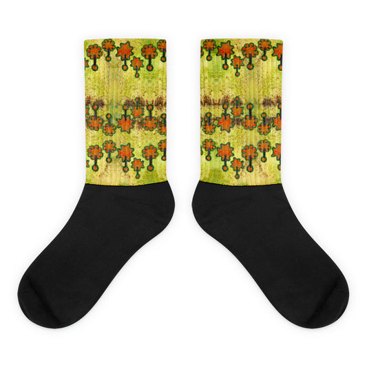 Socks (Unisex)(Grail Night Flower) RJSTH@Fabric#2 RJSTHW2021 RJS