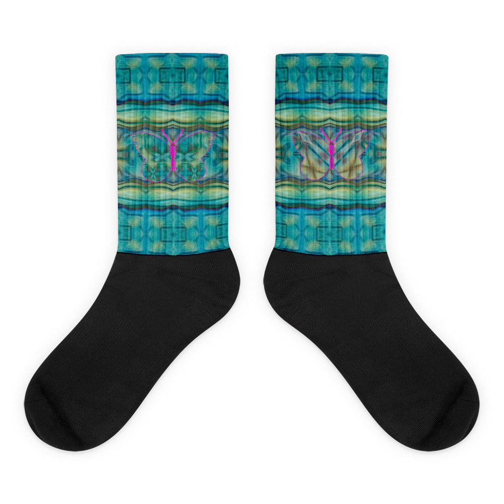 Socks (Unisex)(Butterfly Glade Denizen) RJSTH@Fabric#9 RJSTHW2021 RJS