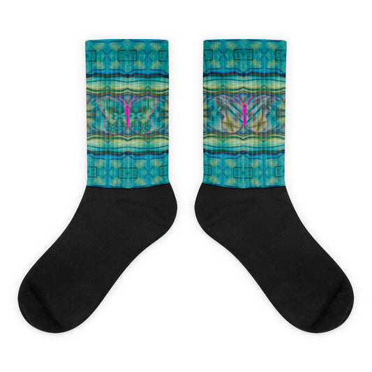 Socks (Unisex)(Butterfly Glade Denizen) RJSTH@Fabric#9 RJSTHW2021 RJS