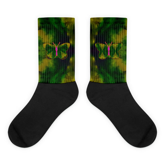 Socks (Unisex)(Butterfly Glade Denizen) RJSTH@Fabric#7 RJSTHW2021 RJS