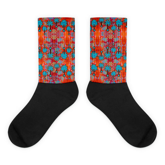 Socks (Unisex)(Grail Night Flower) RJSTH@Fabric#12 RJSTHW2021 RJS