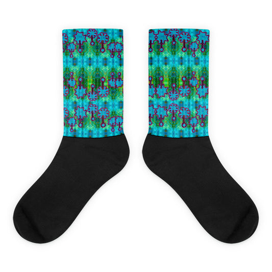 Socks (Unisex)(Grail Night Flower) RJSTH@Fabric#11 RJSTHW2021 RJS