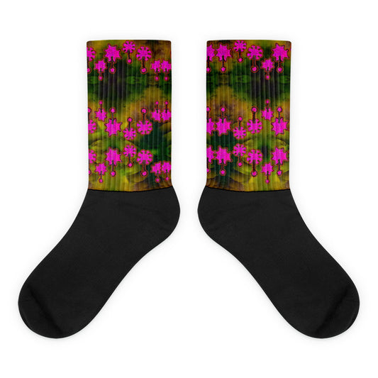 Socks (Unisex)(Grail Night Flower) RJSTH@Fabric#7 RJSTHW2021 RJS