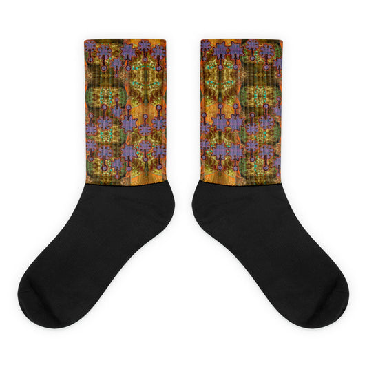 Socks (Unisex)(Grail Night Flower) RJSTH@Fabric#6 RJSTHW2021 RJS
