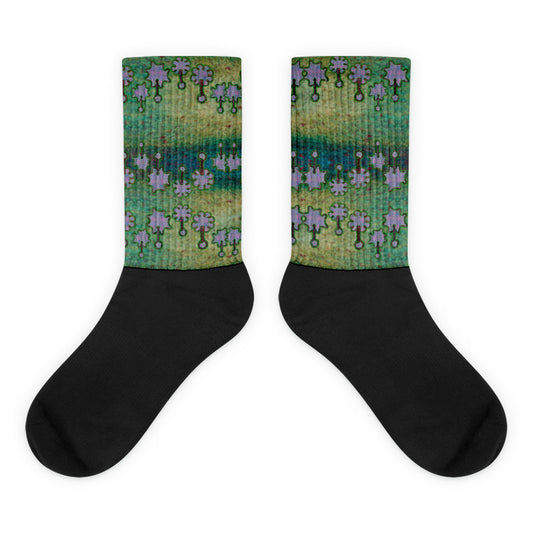 Socks (Unisex)(Grail Night Flower) RJSTH@Fabric#4 RJSTHW2021 RJS