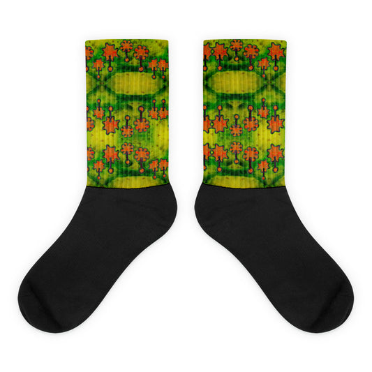 Socks (Unisex)(Grail Night Flower) RJSTH@Fabric#3 RJSTHW2021 RJS
