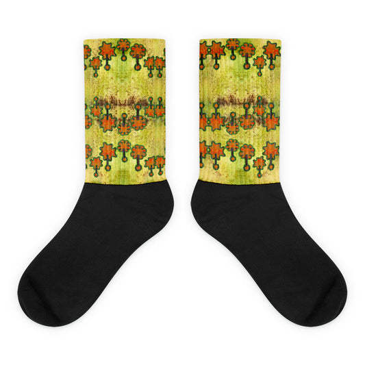 Socks (Unisex)(Grail Night Flower) RJSTH@Fabric#2 RJSTHW2021 RJS