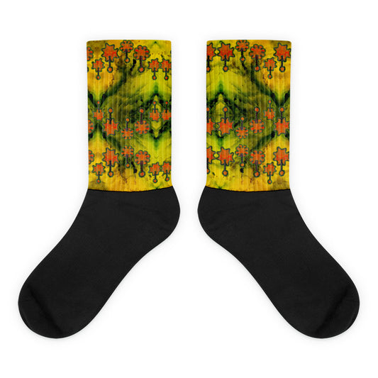 Socks (Unisex)(Grail Night Flower) RJSTH@Fabric#1 RJSTHW2021 RJS