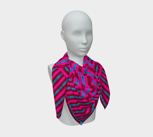 Silk Art Scarf (Vitta Serica Artis)(Rind Links Blue Logo) RJSTH@Fabric#11 RJSTHW2026 RJS