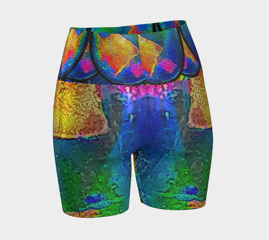 Glitter Yoga Shorts (Muliebris/Virilis)(Opal Skies Cantus Primus) RJSTHs2024 RJS