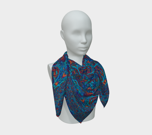 Silk Art Scarf (Vitta Serica Artis)(Pure Candy Blue Logo@Alchemic) RJSTHW2026 RJS