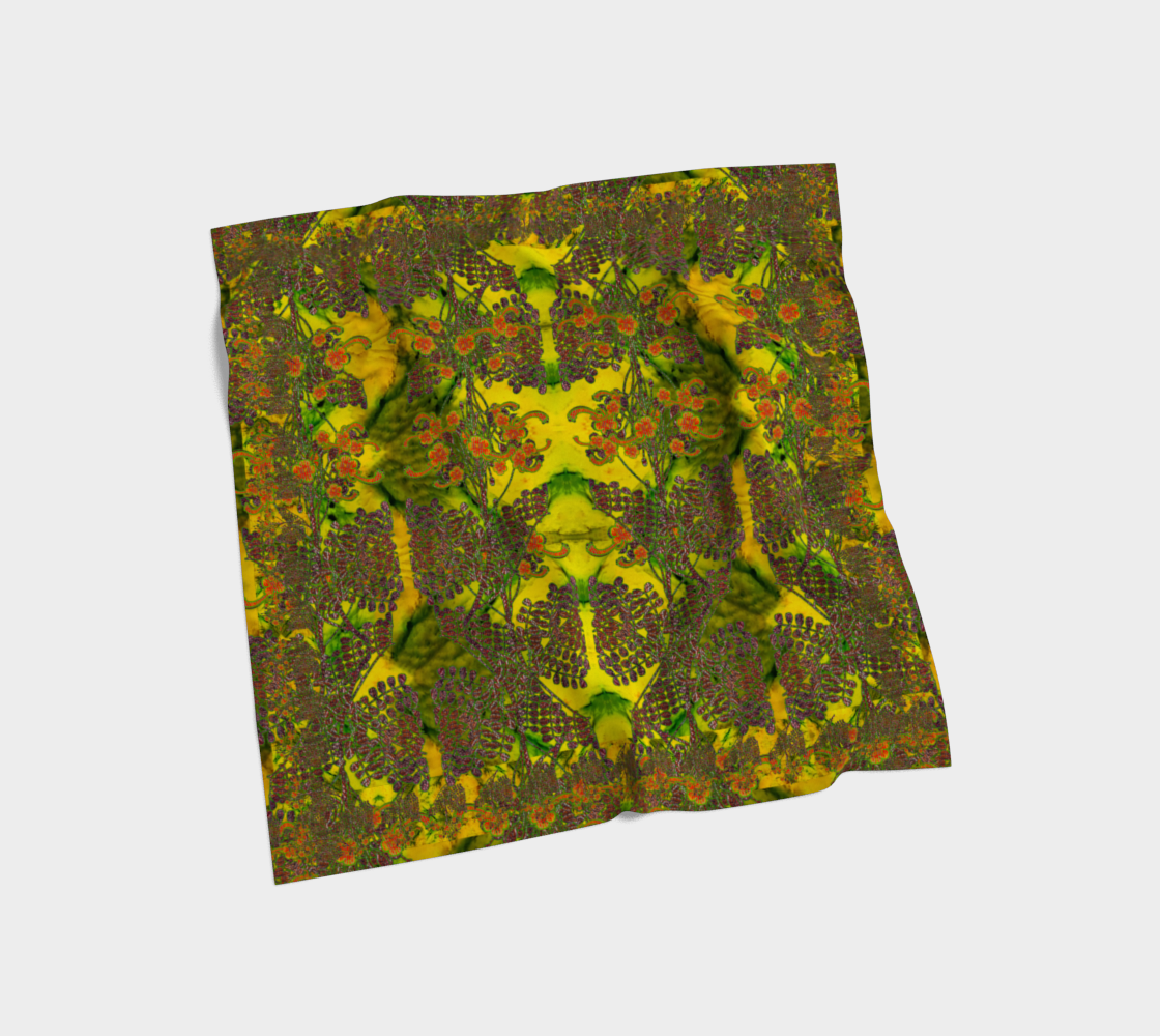 Silk Art Scarf (Vitta Serica Artis)(WindSong Flower) RJSTH@Fabric#1 RJSTHS2026 RJS