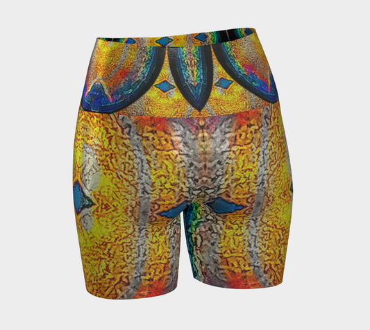 Glitter Yoga Shorts (Muliebris/Virilis)(Opal Skies Cantus Primus) RJSTHs2024 RJS