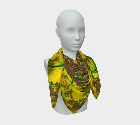 Silk Art Scarf (Vitta Serica Artis)(WindSong Flower) RJSTH@Fabric#1 RJSTHS2026 RJS