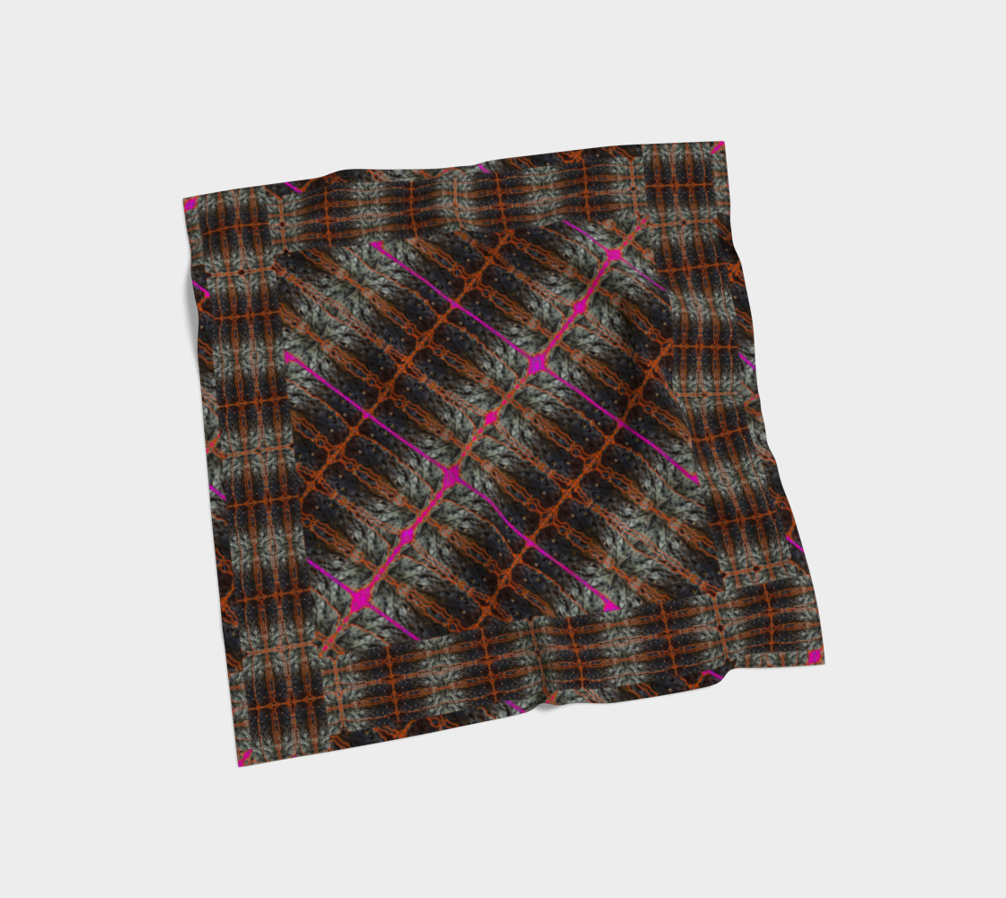 Silk Art Scarf (Vitta Serica Artis)(Rind#7 Tree Link Pink Logo) RJSTH@Fabric#7 RJSTHW2026 RJS